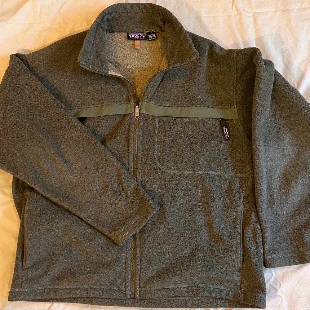 Mens Olive Green Patagonia Fleece